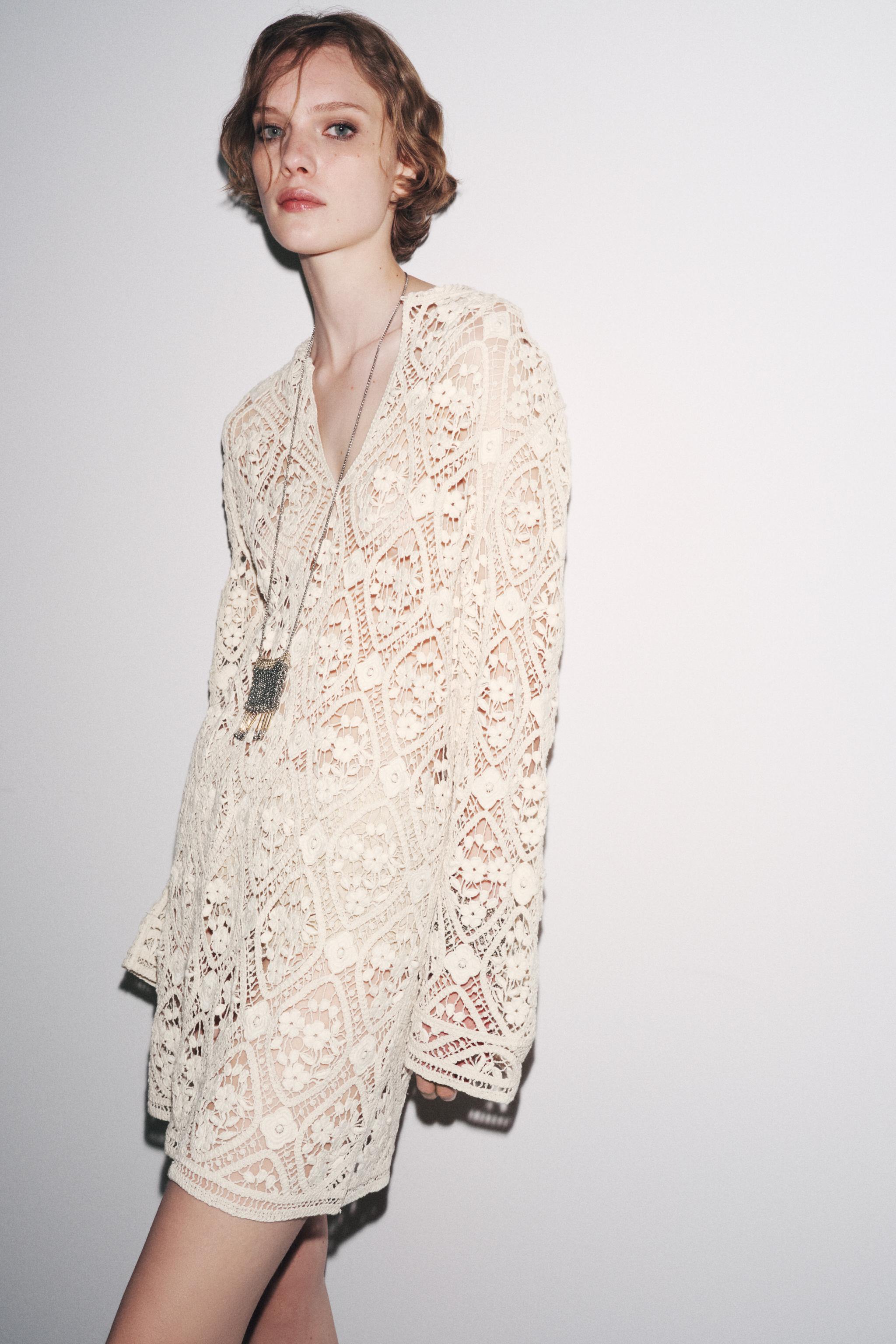 ZW COLLECTION CROCHET MINI DRESS